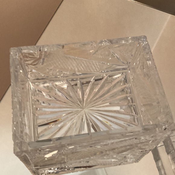Bohemian Czech Vintage Crystal Cover Dish/Box - Picture 3 of 8